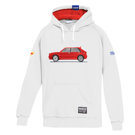 Dukserice i jakne Sparco dukserica HF Lancia Integrale, bijelo/crvena | race-shop.hr