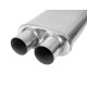 1x ulaz / 2x izlaz Srednji prigušivaš od nehrđajućeg čelika RACES 54, ulaz 3" (76mm), izlaz 3" (76mm) | race-shop.hr