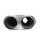 1x ulaz / 2x izlaz Krajni prigušivač od nehrđajućeg čelika RACES 41, ulaz 2,5" (63mm) | race-shop.hr
