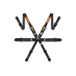 FIA 6 točkasti sportski sigurnosni pojasevi MOMO PRO DRIVER FHR 2"/3" (50/76mm), crna
