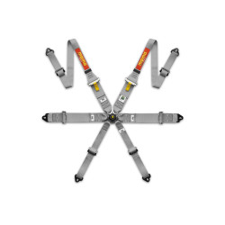 FIA 6 točkasti sportski sigurnosni pojasevi MOMO PRO DRIVER FHR 2"/3" (50/76mm), siva
