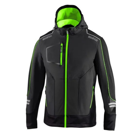Dukserice i jakne SPARCO TECH SOFT-SHELL YORK, sivo/zelena | race-shop.hr