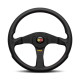 Volani 3 spokes steering wheel MOMO CORSE 2.0, leather black | race-shop.hr
