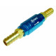 Sytec Motorsport Oneway fuel valve with push on fittings (10mm) - Blue