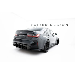 MAXTON DESIGN Street Pro stražnji difuzor za BMW M3 Sedan / Touring G80, crno-crvena