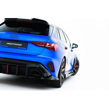 Body kit i vizualni dodaci MAXTON DESIGN stražnji bočni difuzori za Audi RS3 Sportback 8Y Facelift, sjajna crna, V3 | race-shop.hr