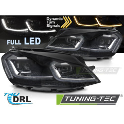 Prednji farovi FULL LED SEQ DRL za VW GOLF VII 13-17 (Srebrna)