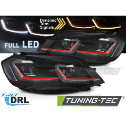 Prednji farovi FULL LED za VW GOLF VII 17-19 (CRVENI SEK DRL)