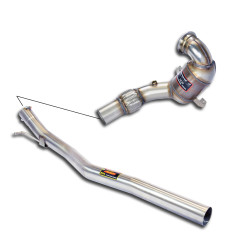 Supersprint Turbo downpipe kit + Metallic WRC catalytic converterFor OEM centre exhaust AUDI S3 8V QUATTRO 2.0 TFSI 16-17