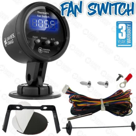 Regulator prespajanja ventilatora Digital Gauge Thermatic Fan Switch Kit | race-shop.hr