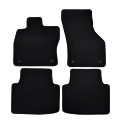Premium Black velour car mats for VOLKSWAGEN Passat B8 2015-2021 4pcs