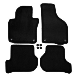 Premium Black velour car mats for VOLKSWAGEN Golf VI 2009-2012 4pcs