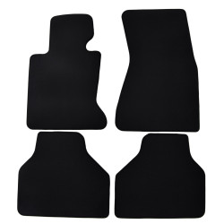 Premium Black Velur auto tepisi za za BMW 7 E65 2001-2008 4 kom