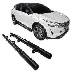 Bočne stepenice od nehrđajućeg čelika za Nissan Qashqai J12 2021-up (Crne)