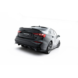 MAXTON DESIGN stražnji lip za Audi A3 Sedan 8Y Facelift (s vertikalnim prugama), sjajna crna