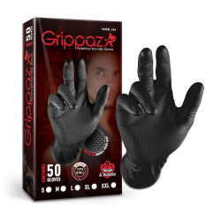 Grippaz 246A Protuklizne nitrilne rukavice crne boje M/8 - 50 kom