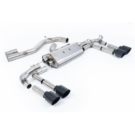 Ispušni sistemi Milltek Milltek GPF-back exhaust (louder) for Audi S3 Saloon/Sedan 310PS & 333PS (8Y) (GPF, Trims) 2020+ - Cerakote black tips | race-shop.hr