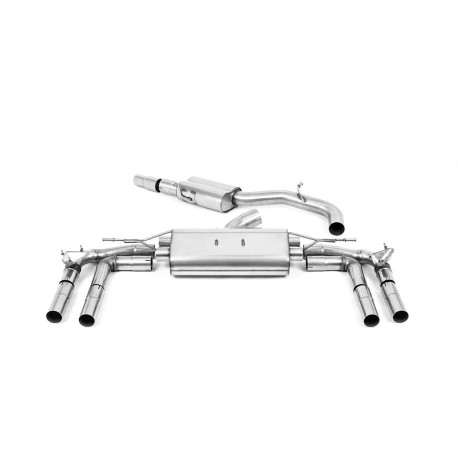 Ispušni sistemi Milltek Milltek GPF-back exhaust resonated for Audi S3 2.0TFSI Quattro Saloon/Sedan 310PS & 333PS (8Y) (GPF) 2020+ - Burnt titanium tips | race-shop.hr