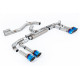 Milltek Cat-back exhaust (loudest) for Audi S3 Saloon/Sedan 310PS (8Y) (non-GPF) 2022+ - Burnt/blue titanium tips