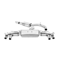 Milltek GPF-back exhaust resonated for Audi S3 2.0TFSI Quattro Sportback 310PS & 333PS (8Y) (GPF) 2020+ - Carbon tips
