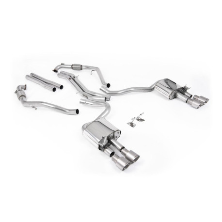 Ispušni sistemi Milltek Milltek Cat-back exhaust (louder) for Audi S5 3.0 V6 Turbo Coupe (B9) 2017+ - Brushed titanium tips | race-shop.hr