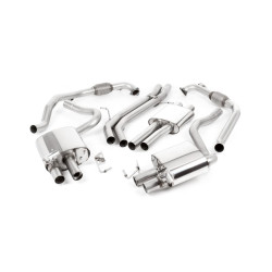 Milltek Cat-back exhaust resonated for Audi S5 3.0 V6 Turbo Sportback (B9) (EC approved) 2017+ - Cerakote black tips