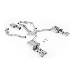 Milltek Cat-back exhaust resonated quad polished tips for Audi S5 3.0 V6 Turbo Sportback (B9) (GT-100) 2017+