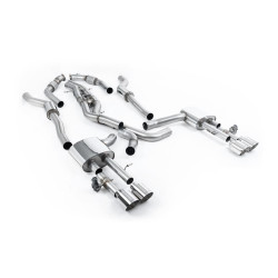 Milltek Cat-back exhaust resonated for Audi S8 4.0 TFSI V8 Saloon/Sedan (D5) (non-GPF, SWB) 2020+ - Polished tips