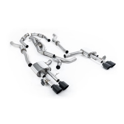 Milltek Cat-back exhaust resonated for Audi S8 4.0 TFSI V8 Saloon/Sedan (D5) (non-GPF, SWB) 2020+ - Cerakote black tips