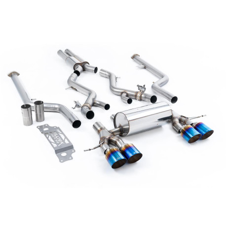 Ispušni sistemi Milltek Milltek Cat-back exhaust resonated for BMW M2 Coupe (GPF) 2023+ - Burnt/blue titanium tips | race-shop.hr