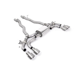 Milltek Axle-back exhaust for BMW M5 (F90) 4.4l Twin Turbo (non-GPF) 2018-2020 - Quad brushed titanium tips