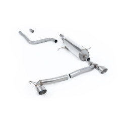 Milltek GPF-back exhaust resonated for Ford Fiesta Mk8 1.0T EcoBoost ST-Line 3 & 5 Door (GPF) 2019+ - Brushed titanium tips