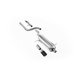 Milltek GPF-back exhaust resonated carbon tips for Ford Fiesta Mk8 1.0T EcoBoost ST-Line 3 & 5 Door (GPF) 2020+