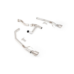Milltek Axle-back exhaust for Ford Ranger 3.0 V6 TDCI 240PS (T9) (non-GPF) 2023+ - Brushed titanium tips
