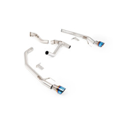 Milltek Axle-back exhaust for Ford Ranger 3.0 V6 TDCI 240PS (T9) (non-GPF) 2023+ - Burnt/blue titanium tips