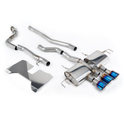 Milltek Cat-back (loudest) valved for Honda Civic Type R i-VTEC (FL5) (non-GPF) 2022+ - Burnt/blue titanium GT-100 tips