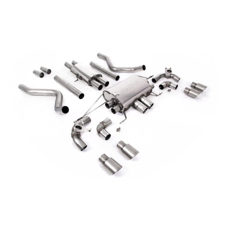 Ispušni sistemi Milltek Milltek Cat-back exhaust resonated valved for Land Rover Defender 110 V8 425PS & 525PS (non-GPF) 2021+ - Brushed titanium tips | race-shop.hr