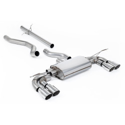 Milltek GPF-back exhaust (louder) for Land Rover Defender 130 3.0 I6 P400 (non-GPF) 2023+ - Quad polished tips