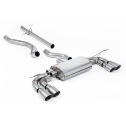 Milltek GPF-back exhaust (louder) for Land Rover Defender 130 3.0 I6 P400 (non-GPF) 2023+ - Quad titanium tips