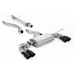 Milltek GPF-back exhaust for Land Rover Defender 130 3.0 I6 P400 (non-GPF) 2023+ - Quad Cerakote black tips