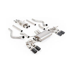 Milltek Cat-back exhaust resonated valved for Land Rover Defender 130 V8 425PS & 500PS (non-GPF) 2023+ - Carbon tips