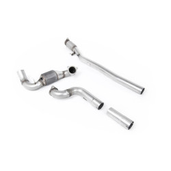 Milltek Large-bore downpipe with sports cat for Mercedes A35 AMG 2.0 Turbo (GPF, Saloon/Sedan) 2019+