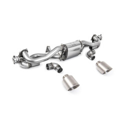 Milltek GPF-back exhaust for Porsche Cayman 718 GT4 4.0 (GPF, Pre) 2020+ - Brushed titanium tips