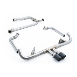 Milltek Full system with cat replacement pipe for Porsche Cayman 718 GTS 2.5T (non-GPF) 2016-2020 - Carbon tips
