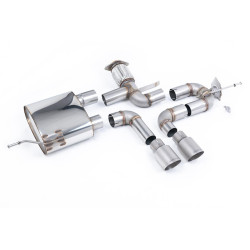 Milltek Cat-back exhaust valved for Alpine A110 A110S 1.8TCe (non-GPF) 2019+ - Twin brushed titanium tips