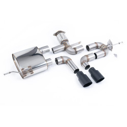 Milltek Cat-back exhaust valved for Alpine A110 A110S 1.8TCe (non-GPF) 2019+ - Twin Cerakote black tips