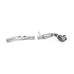 Milltek Large-bore downpipe with sports cat for Seat Leon Cupra Leon Mk4 Hatch 300ps (GPF, HJS cat) 2021+