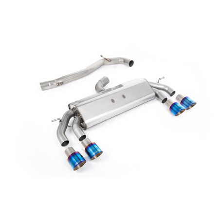 Ispušni sistemi Milltek Milltek Cat-back exhaust (louder) non-valved for Volkswagen Golf Mk7.5 R 310PS (non-GPF) 2017-2021 - Quad burnt titanium tips | race-shop.hr