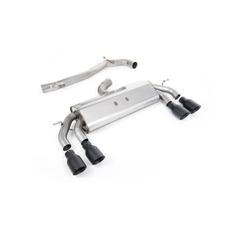 Ispušni sistemi Milltek Milltek Cat-back exhaust (louder) non-valved for Volkswagen Golf Mk7.5 R 310PS (non-GPF) 2017-2021 - Quad Cerakote black tips | race-shop.hr