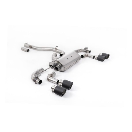 Ispušni sistemi Milltek Milltek Cat-back exhaust (louder) valved for Volkswagen Golf Mk7.5 R 310PS (non-GPF) 2017-2021 - Carbon tips | race-shop.hr